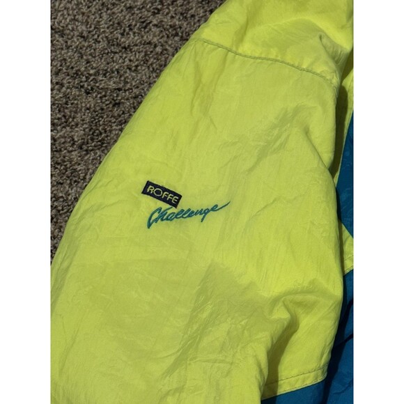 Vintage ROFFE Men’s Skyrider Ski Jacket Medium Teal 80/90s Neon Thinsulate USA - Picture 7 of 8